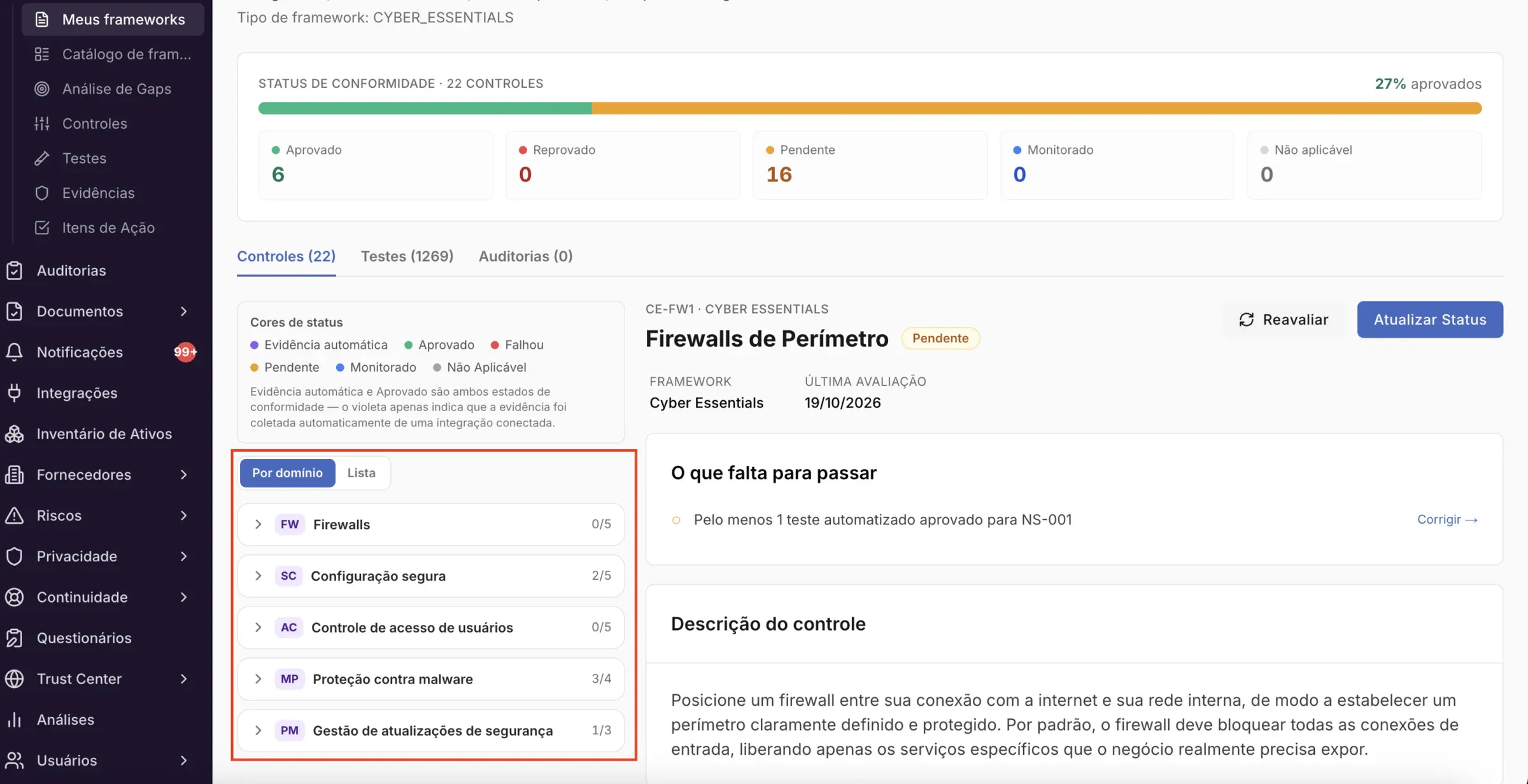 Frameworks – Cyber Essentials: o que a plataforma cobre