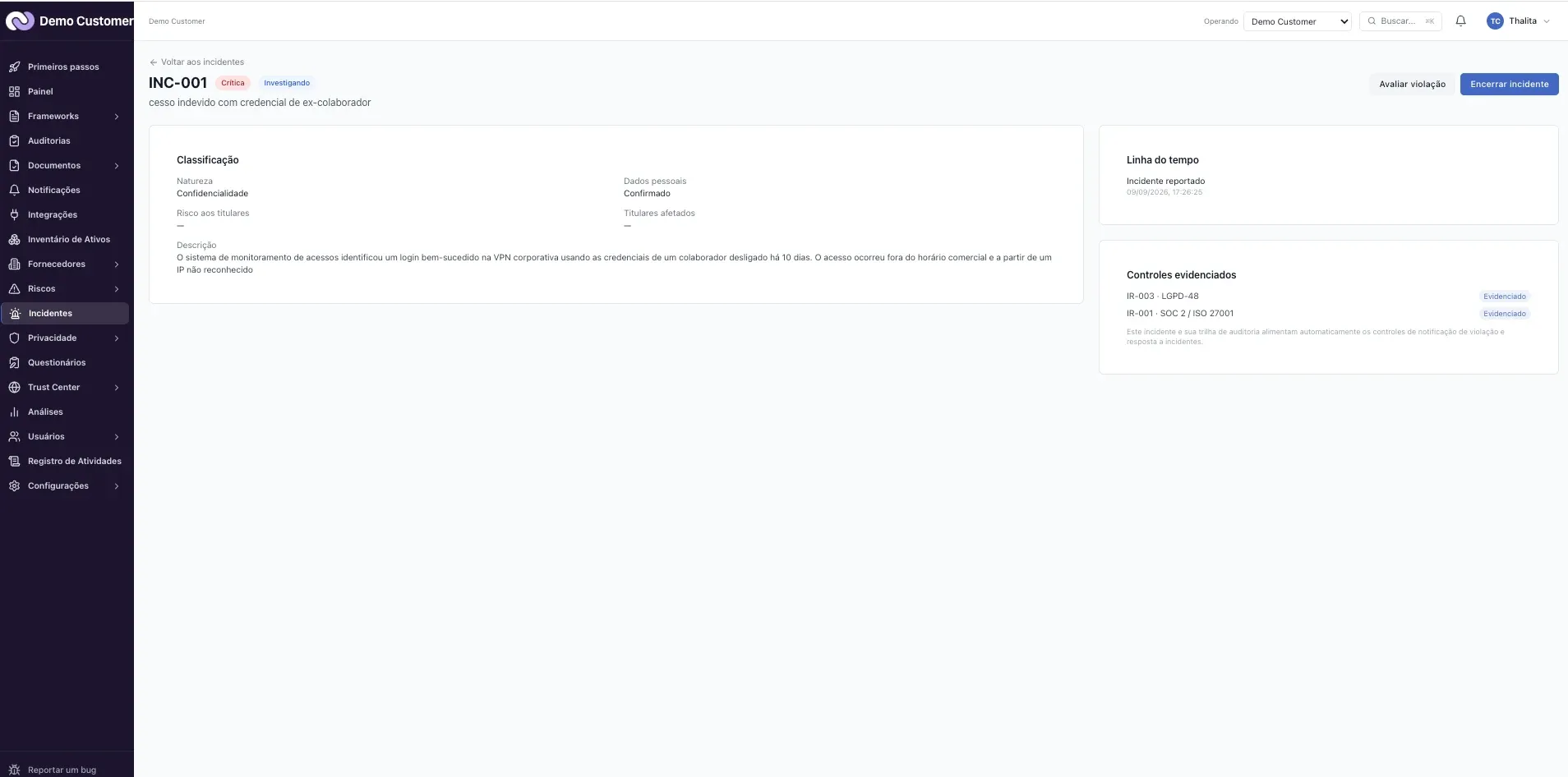 Incidentes – Prazos de notificação e o que o auditor espera ver