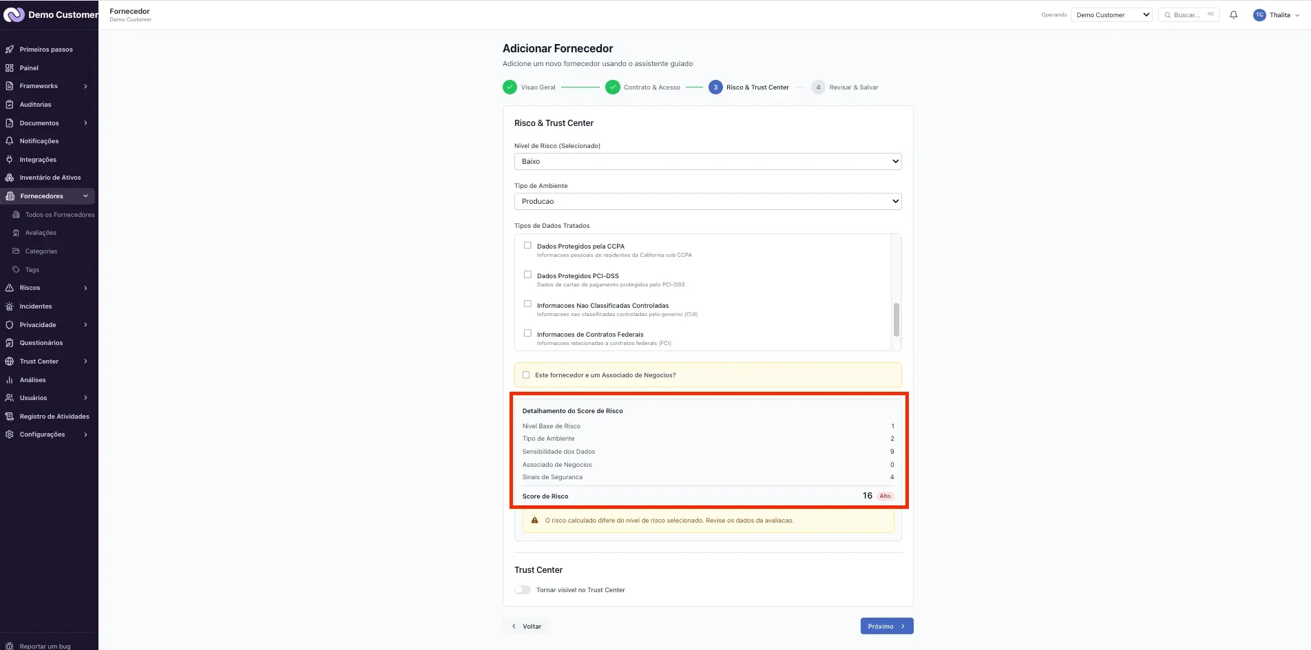 Fornecedores – Cadastro: criar, editar e categorizar