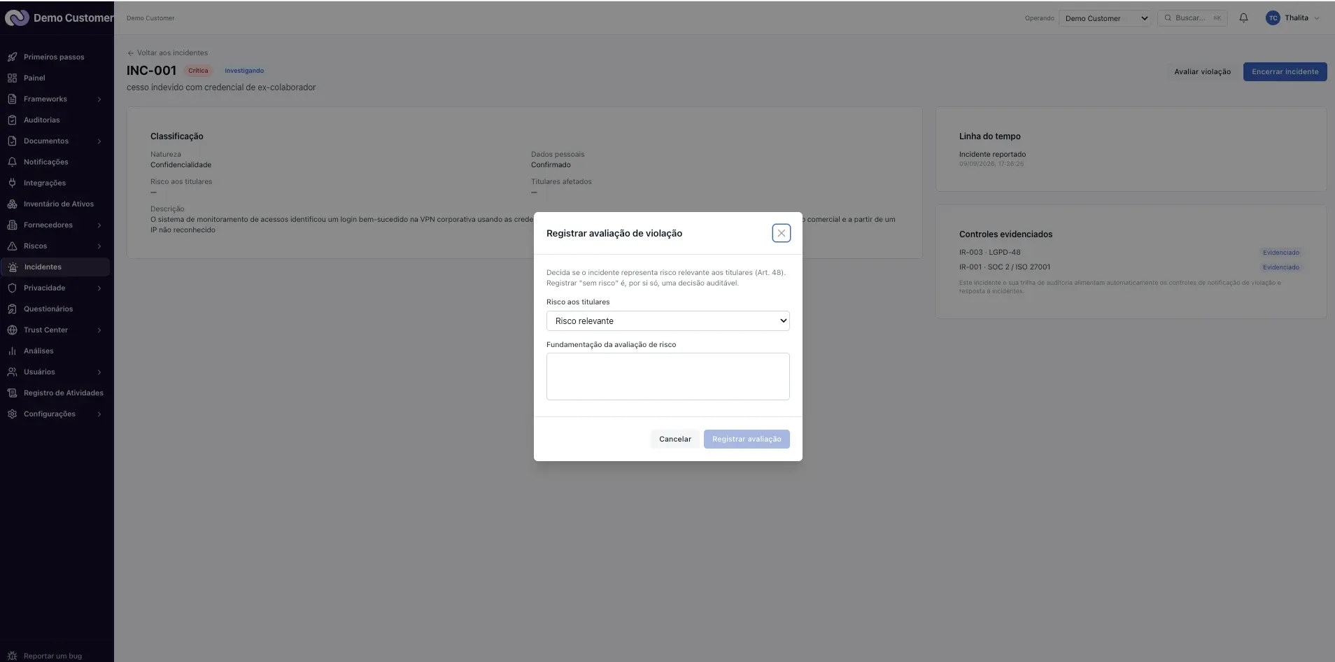 Incidentes – Prazos de notificação e o que o auditor espera ver
