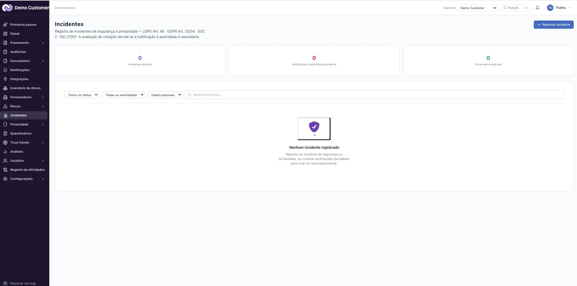 Incidentes – Acompanhar, classificar e encerrar um incidente