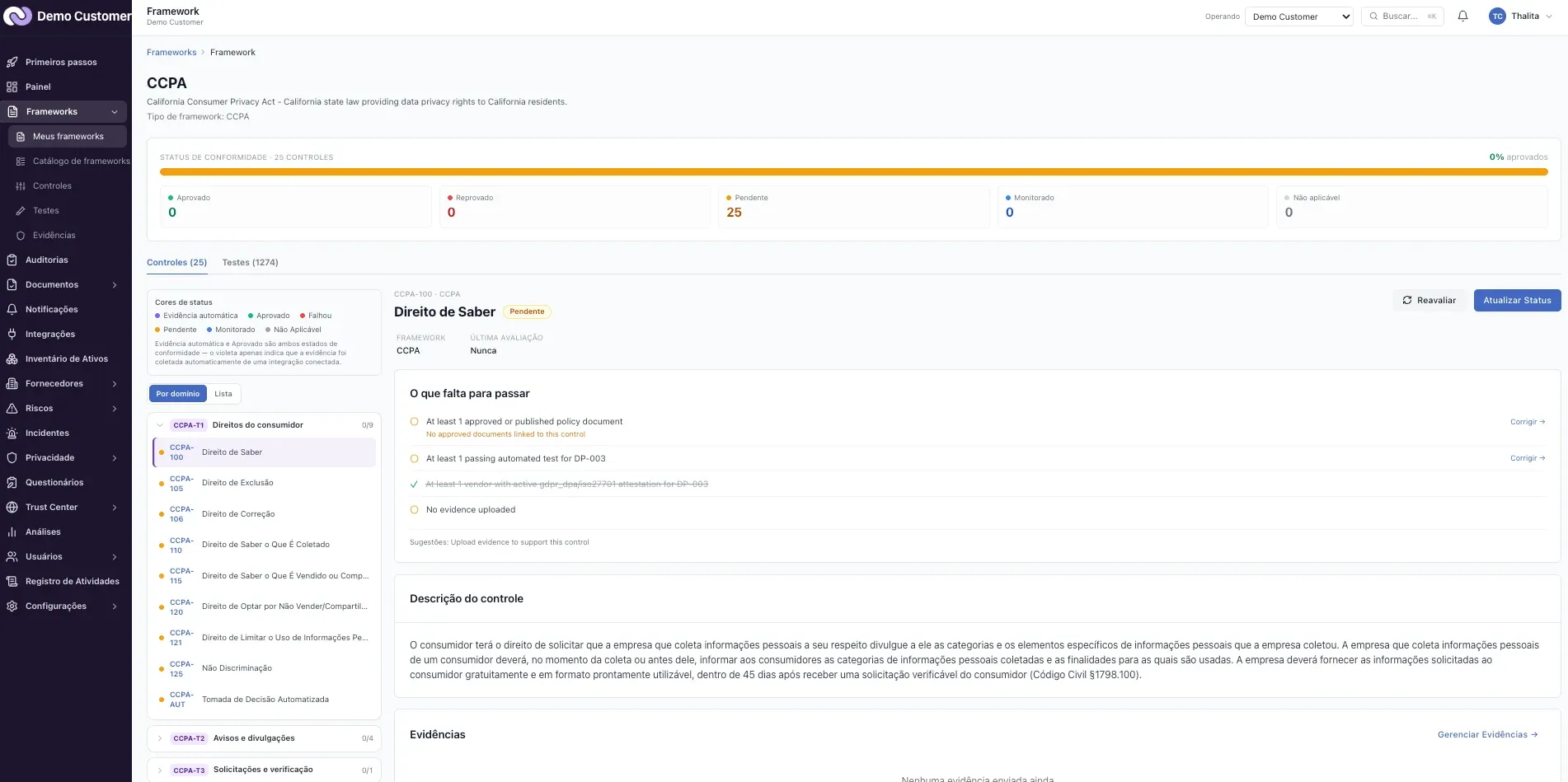 Frameworks – CCPA: o que a plataforma cobre