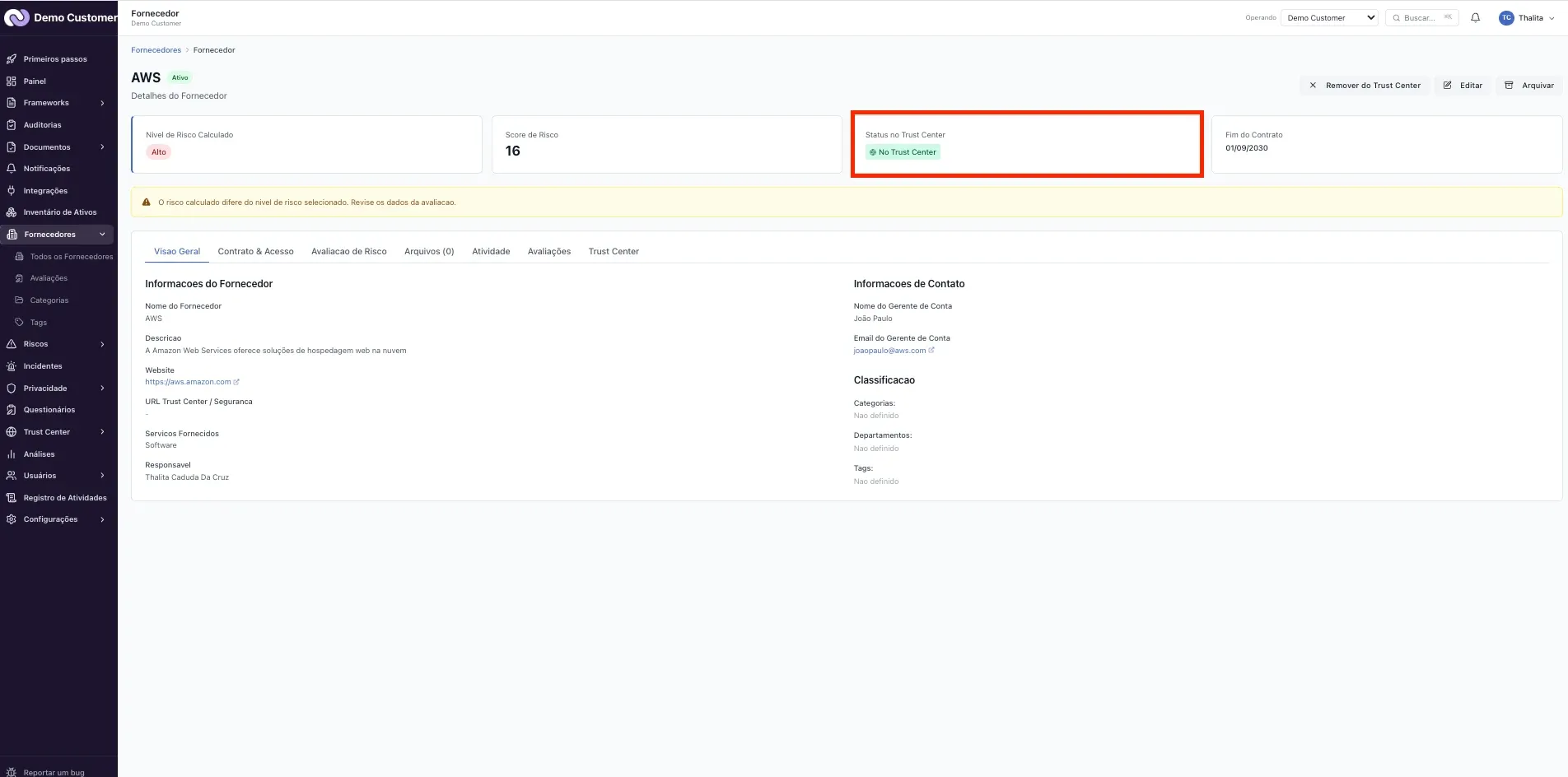 Fornecedores – Cadastro: criar, editar e categorizar