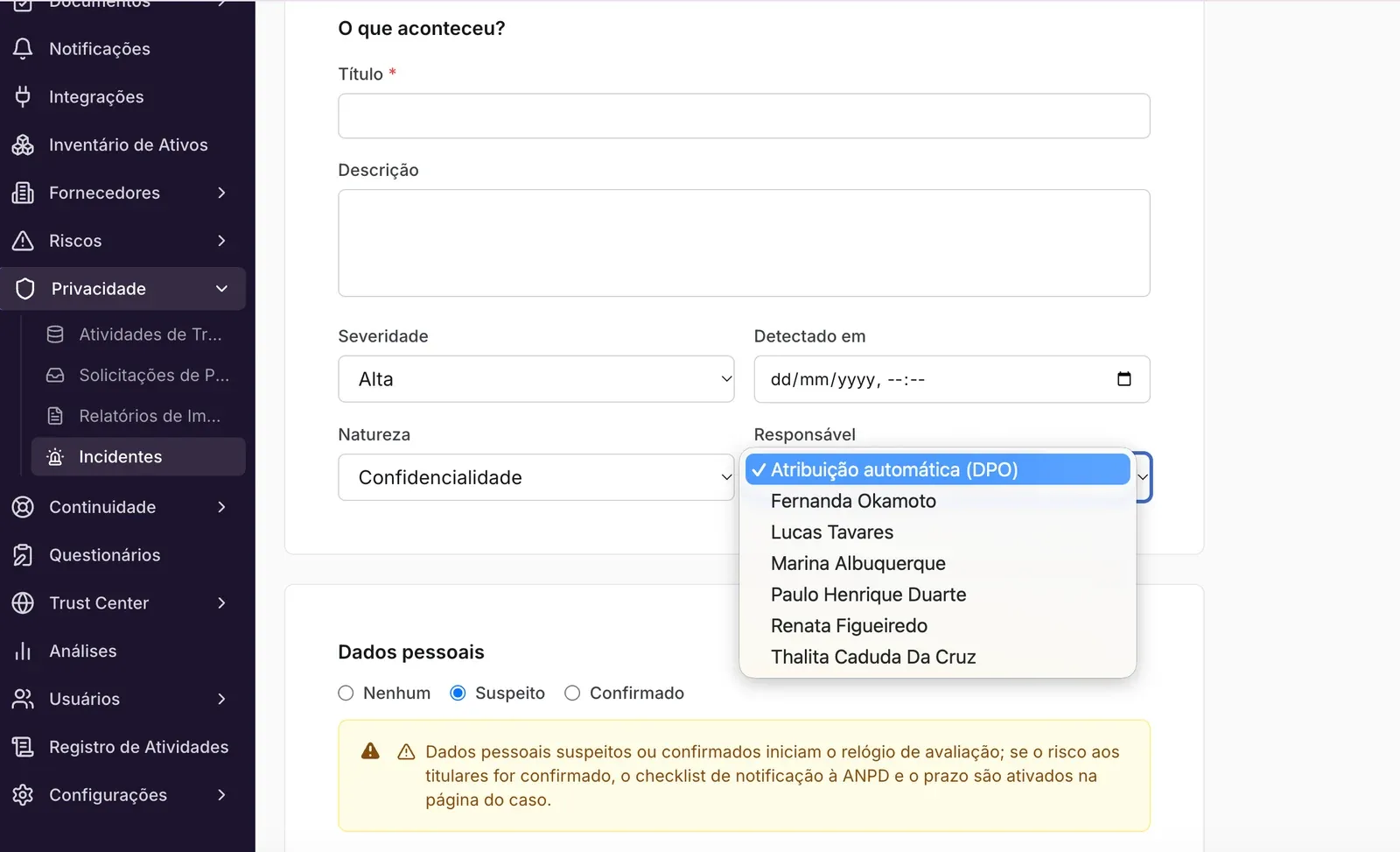 Trecho do regulamento de fiscalização da ANPD, apresentado no artigo