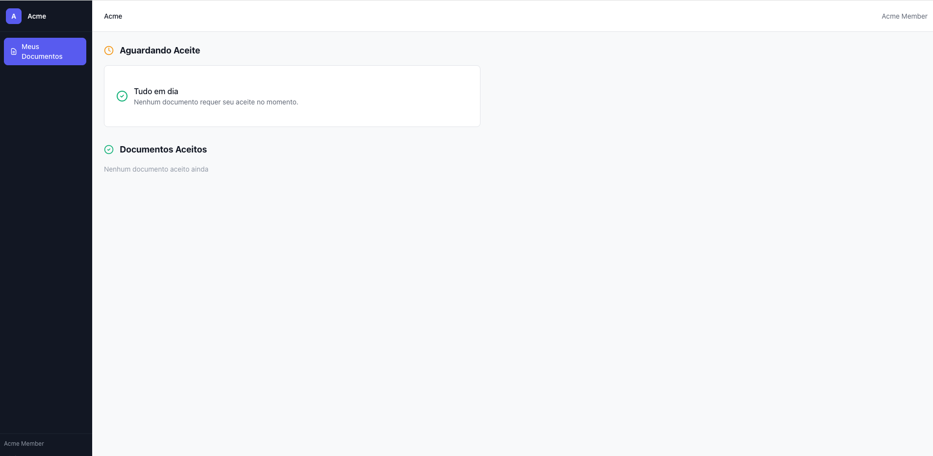 Plataforma – Os três papéis: administrador, membro e auditor