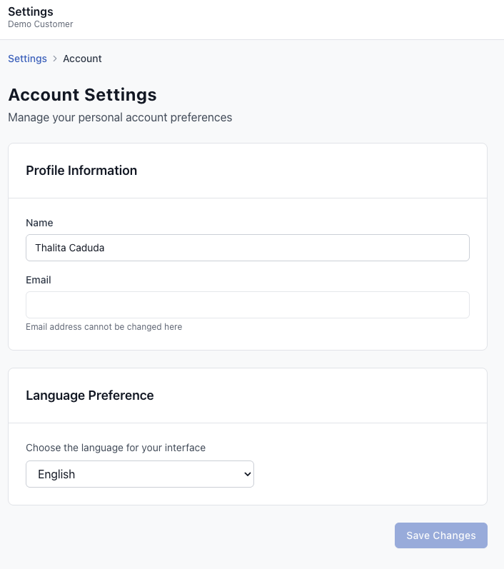 Plataforma – Como trocar o idioma (pt / en / es)