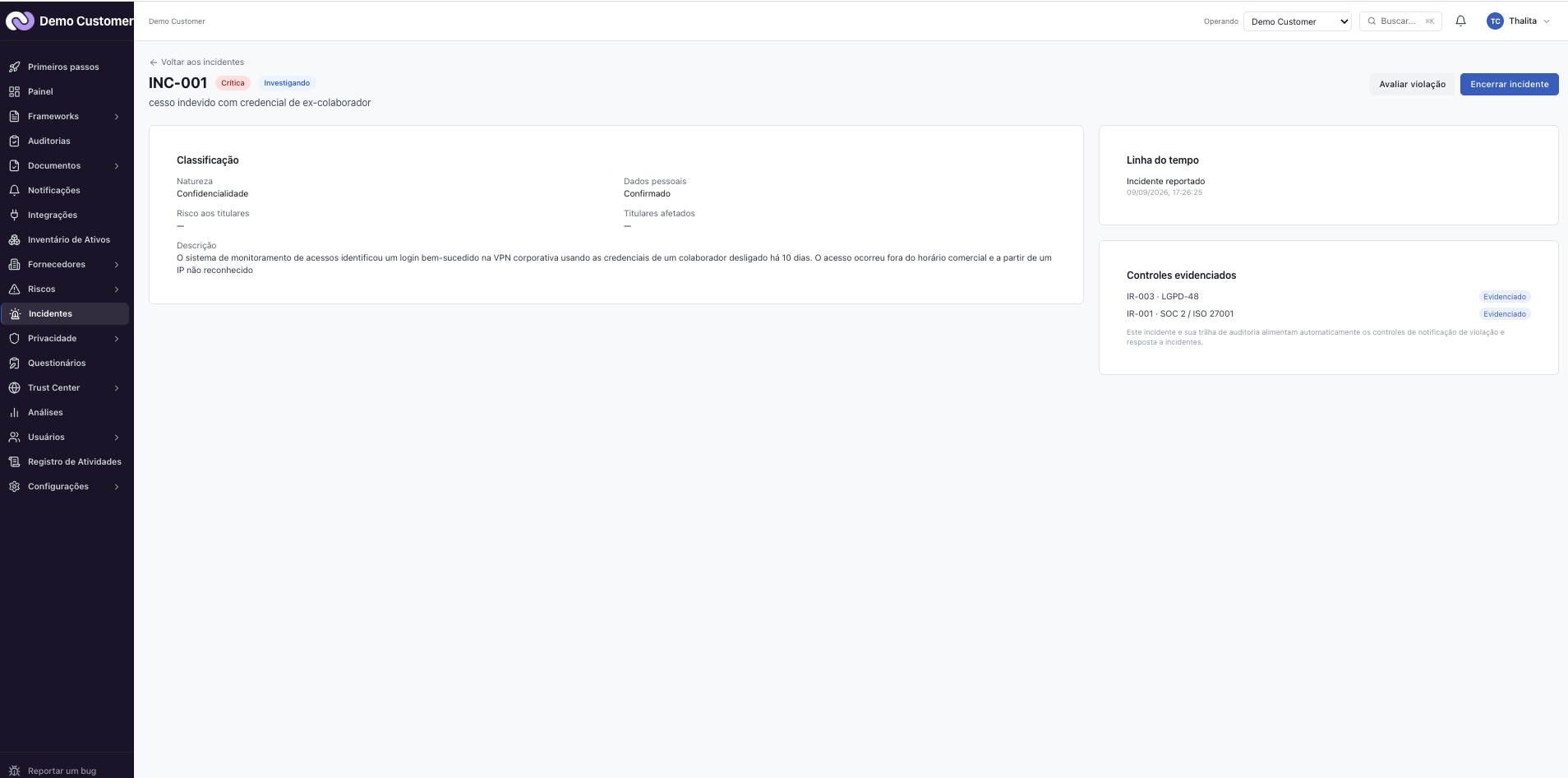 Incidentes – Prazos de notificação e o que o auditor espera ver