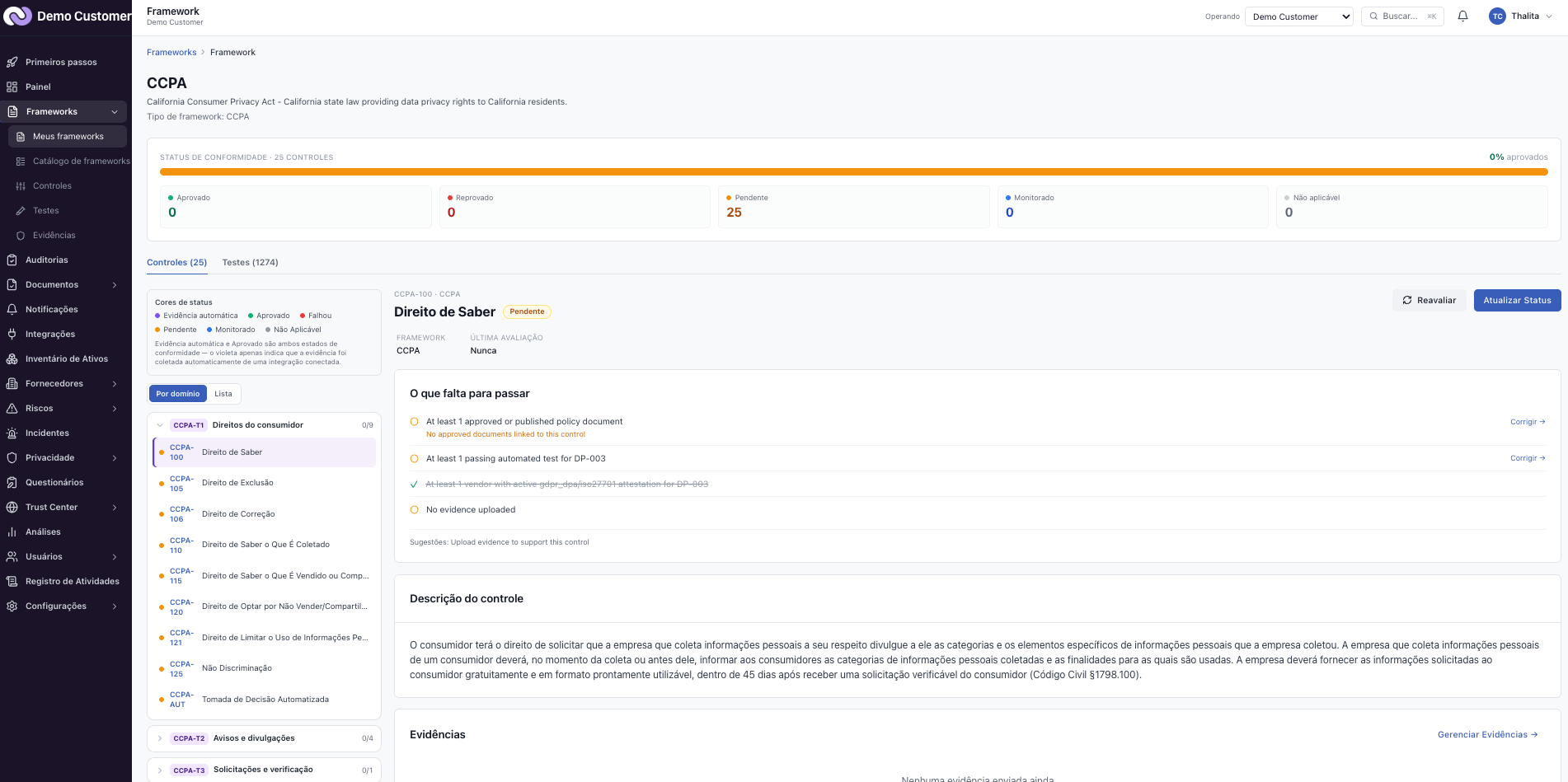 Frameworks – CCPA: o que a plataforma cobre