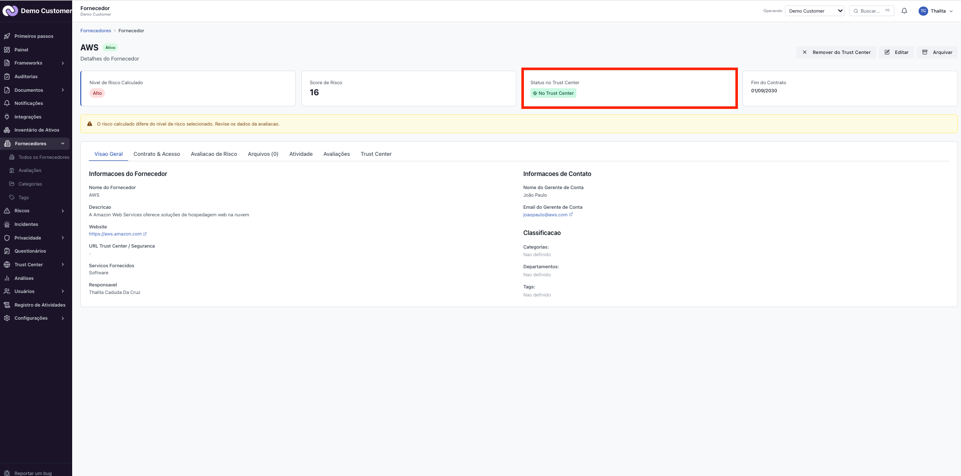 Fornecedores – Cadastro: criar, editar e categorizar