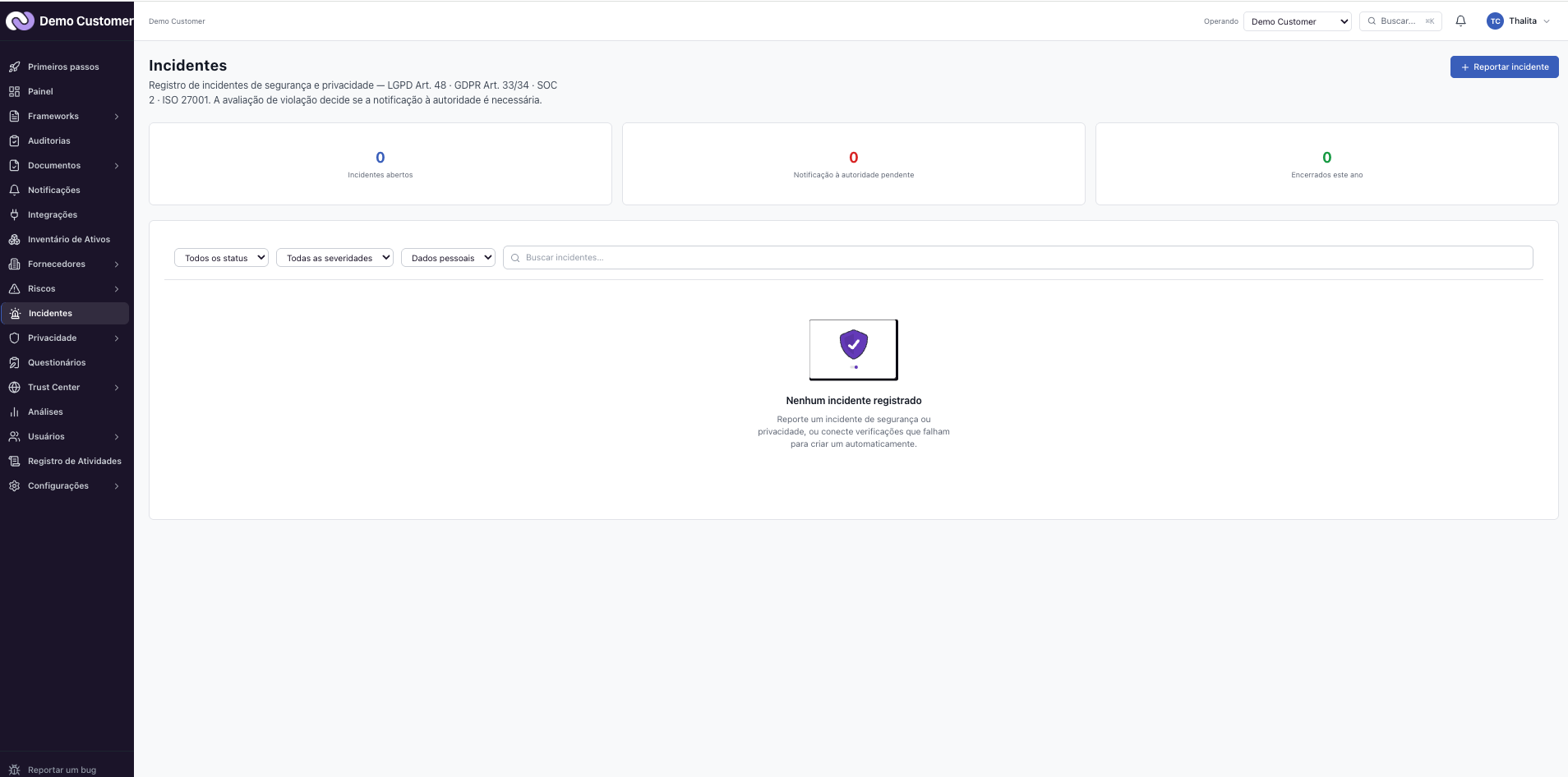 Incidentes – Acompanhar, classificar e encerrar um incidente