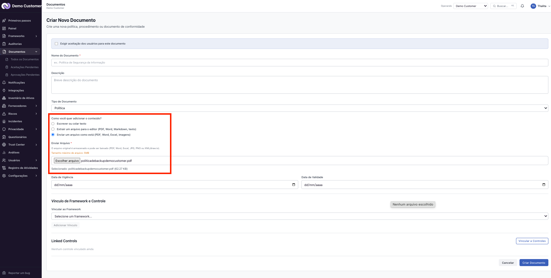 Documentos – Como enviar planilhas e outros arquivos como estão