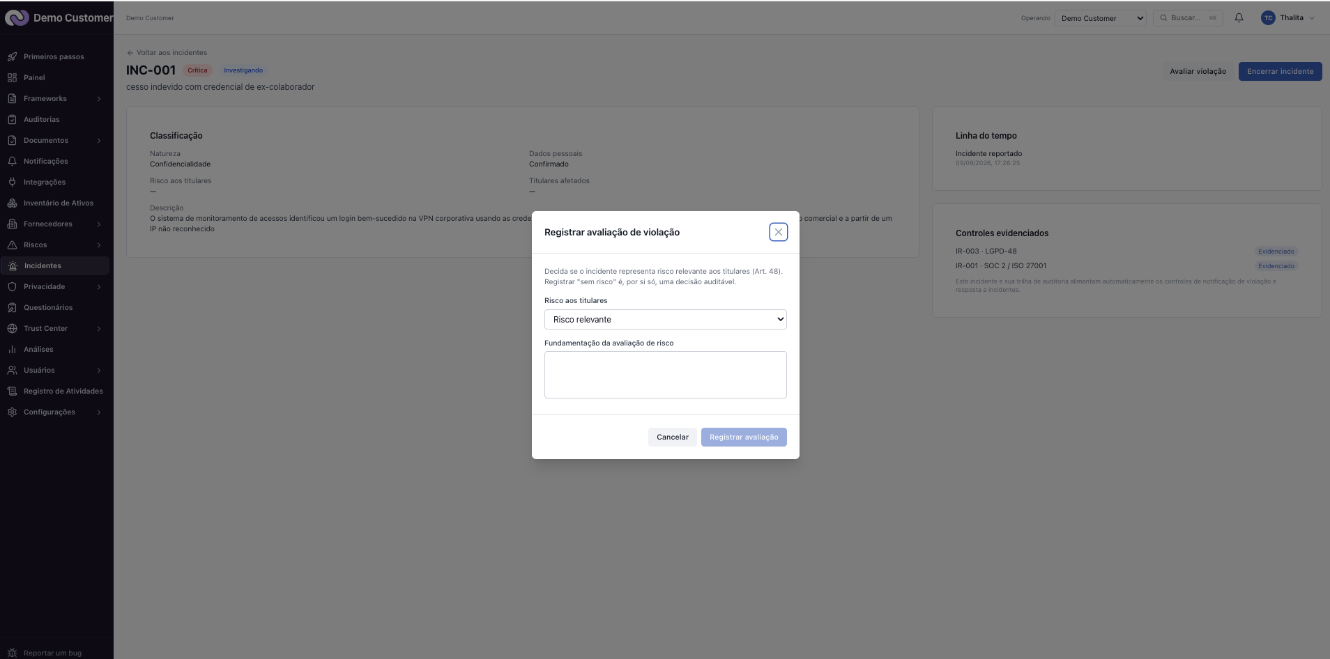 Incidentes – Prazos de notificação e o que o auditor espera ver